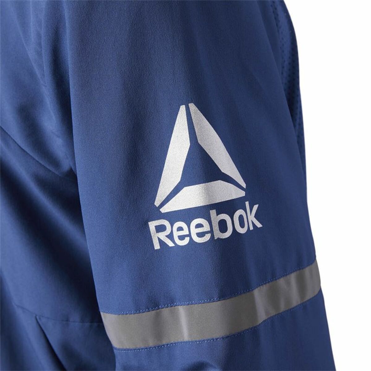 Men's Reebok Run Woven Training Jacket Dark Blue