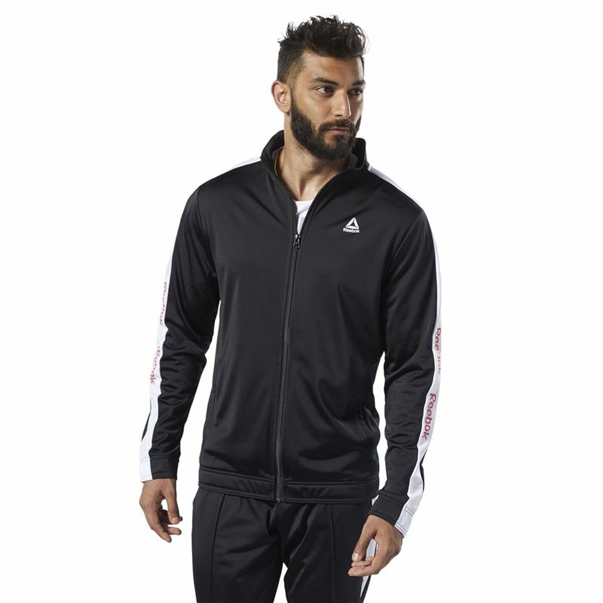 Men's Reebok Essentials Linear Logo Training Jacket Black