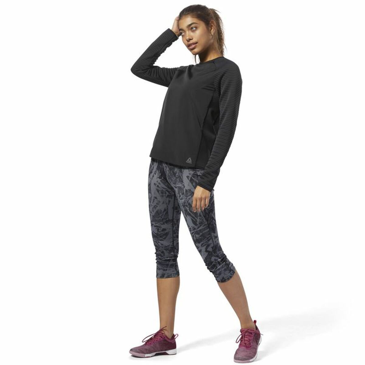 Women's Reebok Thermowarm Deltapeak Long Sleeve T-Shirt Black