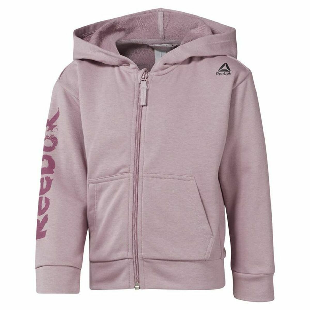 Men's Reebok Essentials Fullzip Training Jacket Purple Hooded