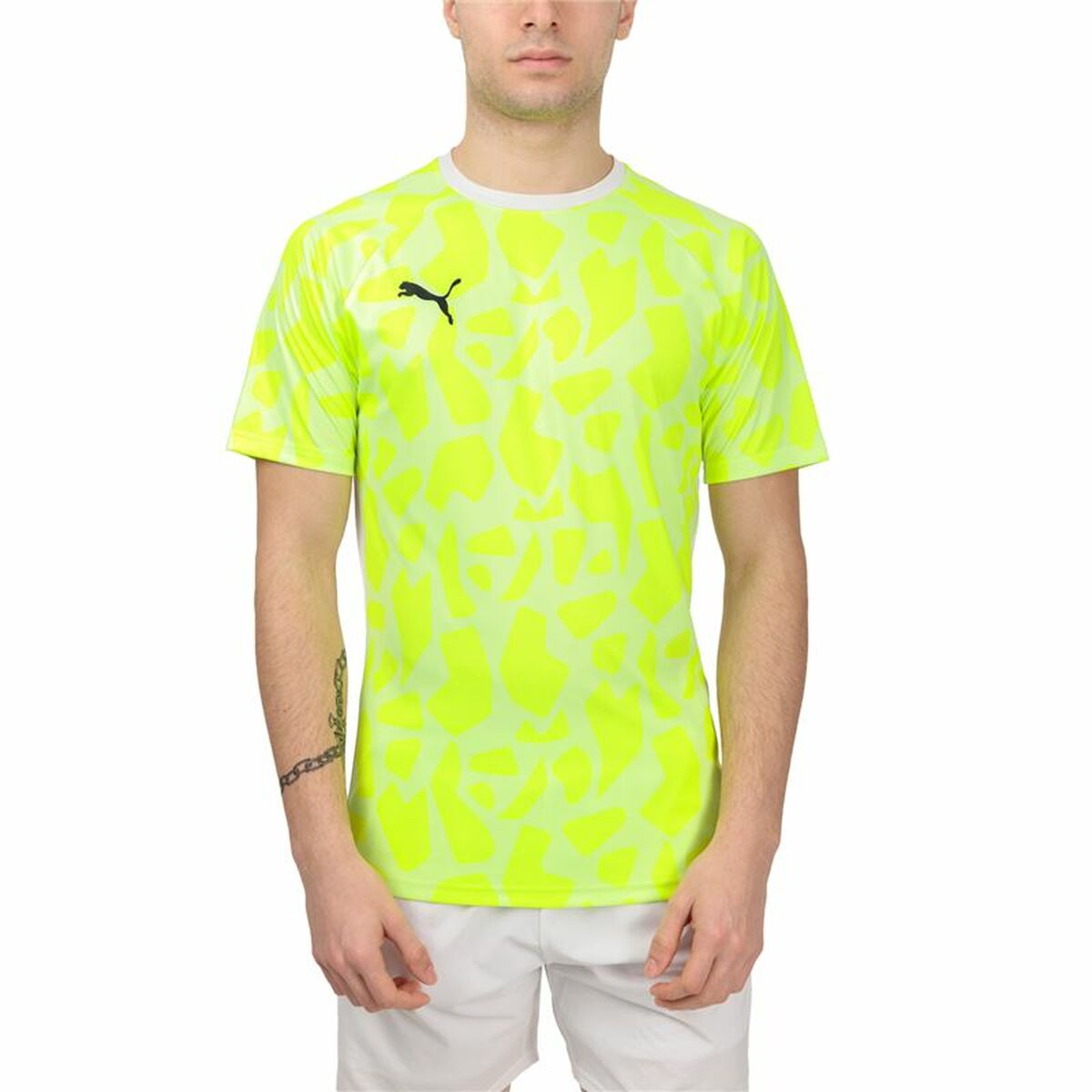 Men's Puma Teamliga Yellow Padel Short Sleeve T-Shirt