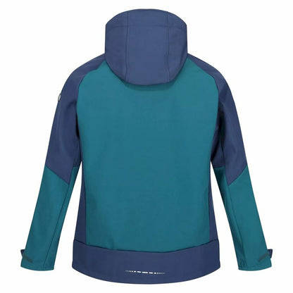 Men's Regatta Hewitts VII Blue Green Hooded Training Jacket