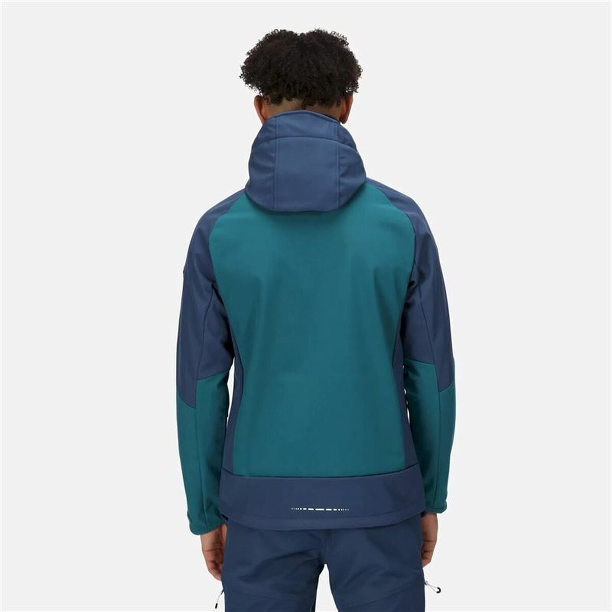 Men's Regatta Hewitts VII Blue Green Hooded Training Jacket