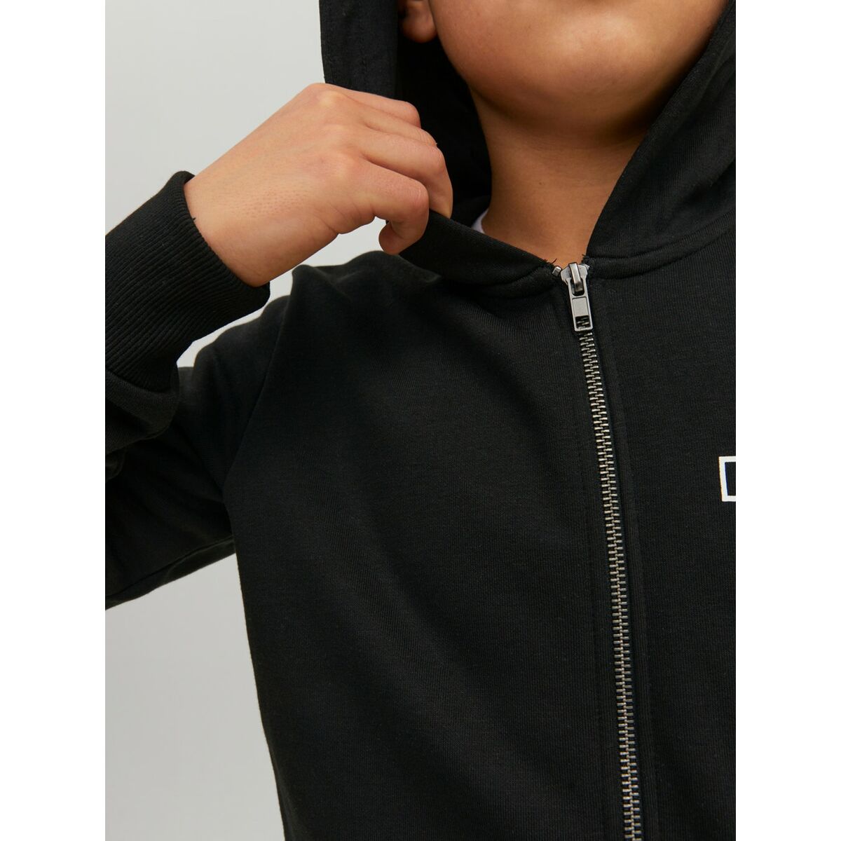 Sweatshirt with hood Unisex Jack &amp; Jones JCOSPACE LOGO SWEAT 12221210 Black