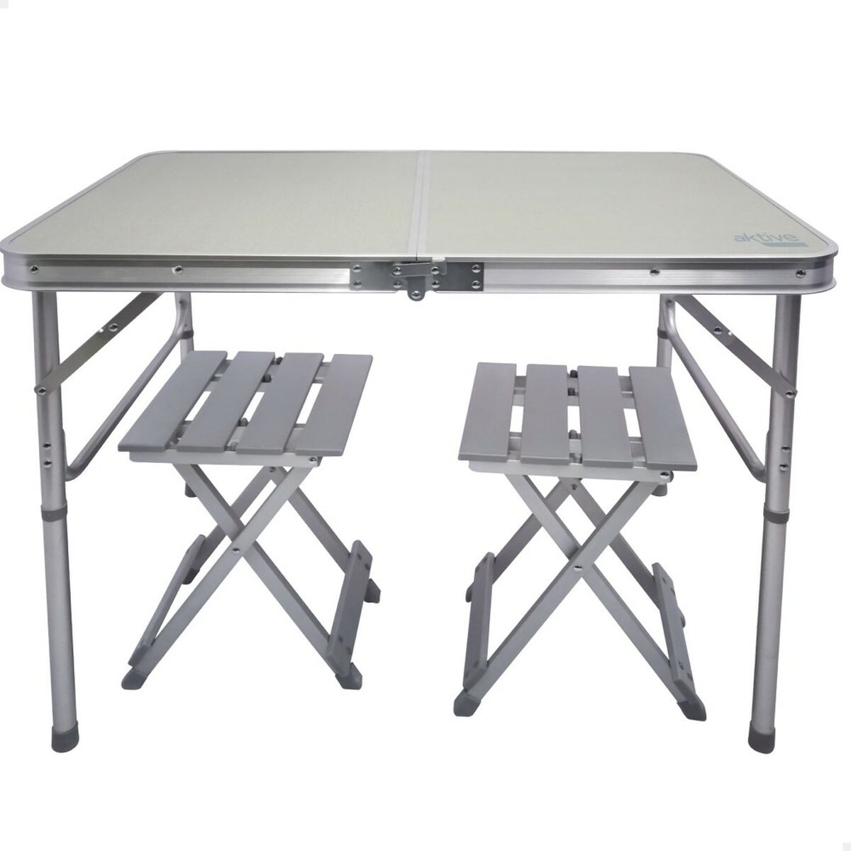 Table group with 2 chairs Aktive Foldable Camping