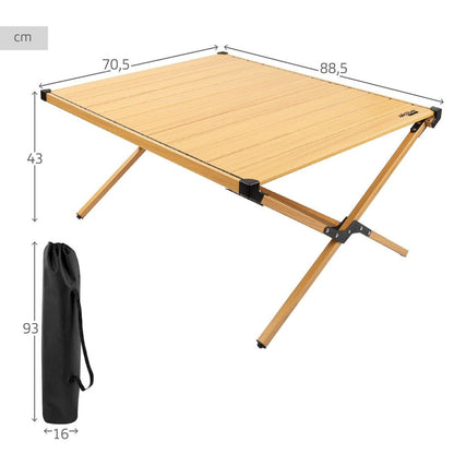 Folding table Aktive Glamping Sabana Aluminum Earth 88.5 x 43 x 70.5 cm