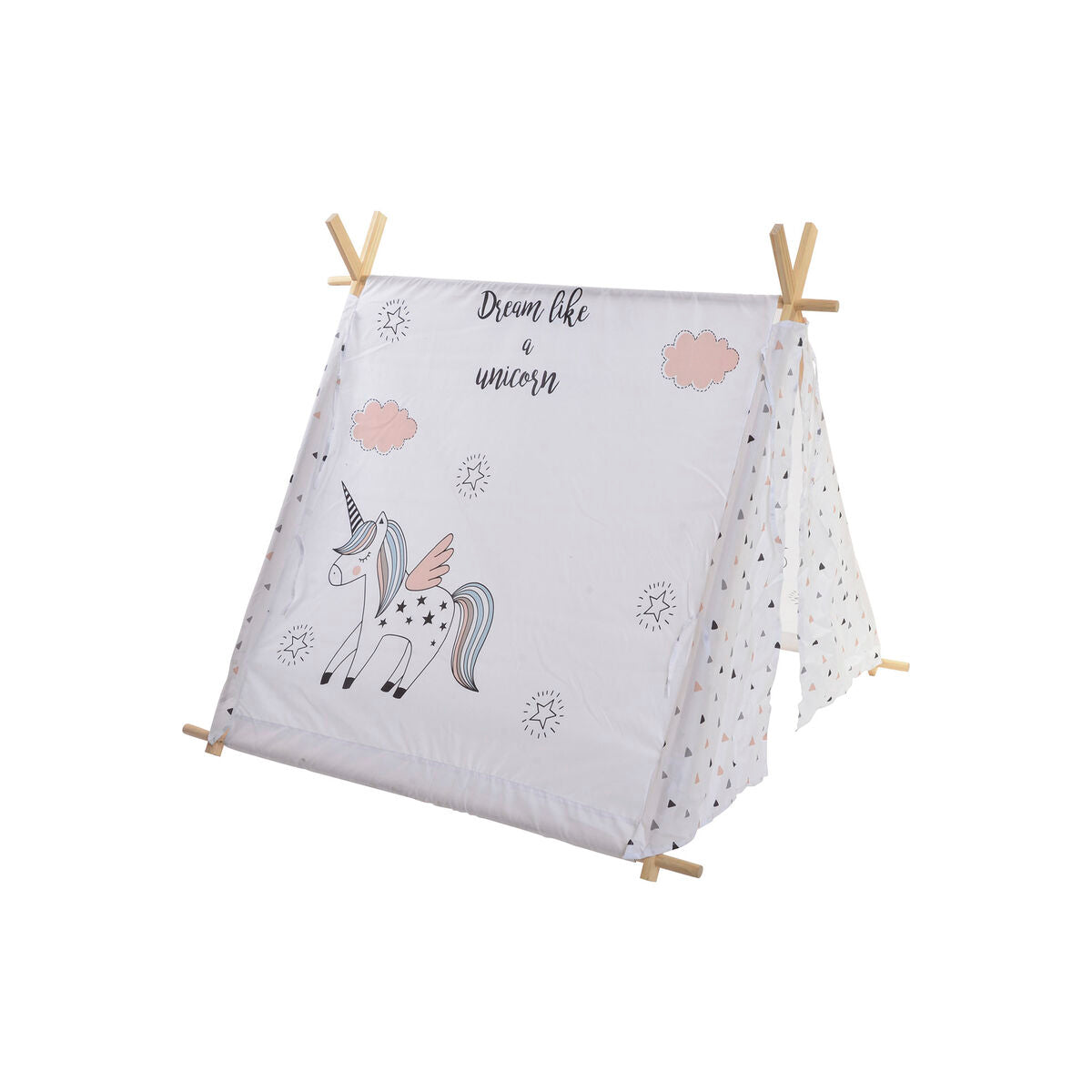 Play Tent DKD Home Decor Cotton Wood Unicorn (110 x 110 x 106 cm)