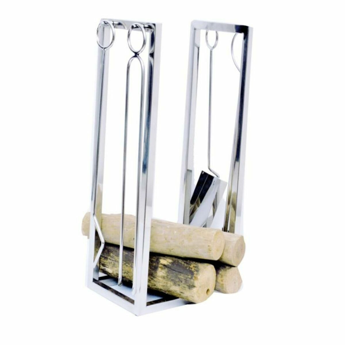 Firewood rack DKD Home Decor Stainless steel (30 x 20 x 60 cm)