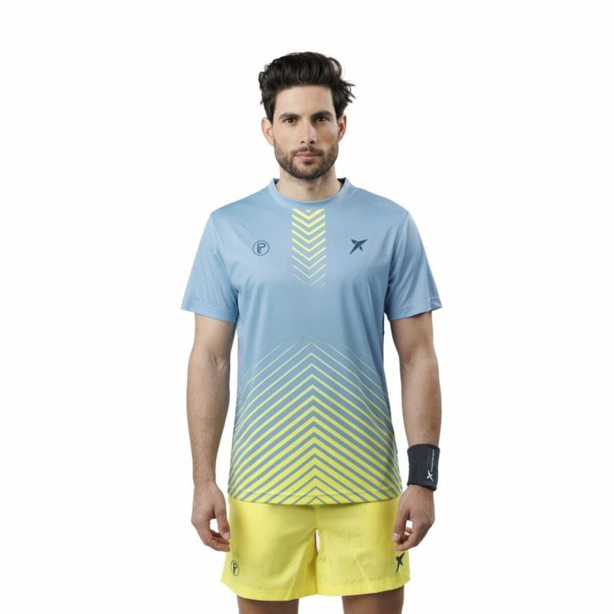 Men's Short Sleeve T-Shirt Drop Shot Bentor Lima Aquamarine