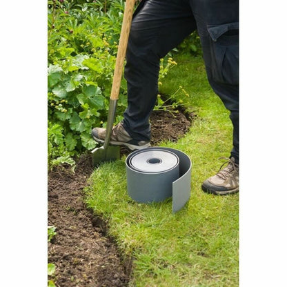 Border edging Nature Grey Polyethylene 7.5 cm x 10 m