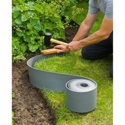 Border edging Nature Grey Polyethylene 7.5 cm x 10 m