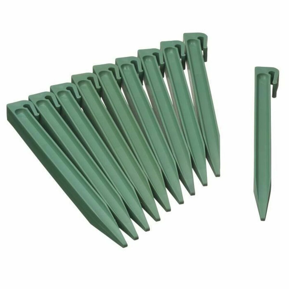 Nails for flowerbed edging Nature 6040634 Green Polyethylene Plastic