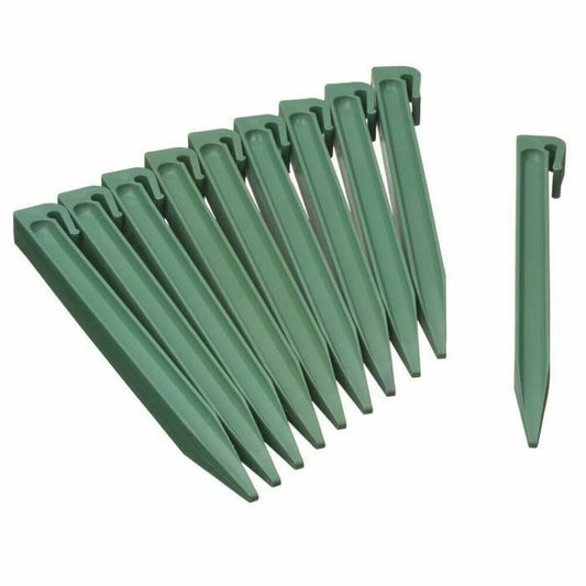 Nails for flowerbed edging Nature 6040634 Green Polyethylene Plastic