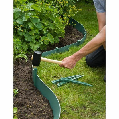 Nails for flowerbed edging Nature 6040634 Green Polyethylene Plastic