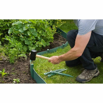 Nails for flowerbed edging Nature 6040634 Green Polyethylene Plastic