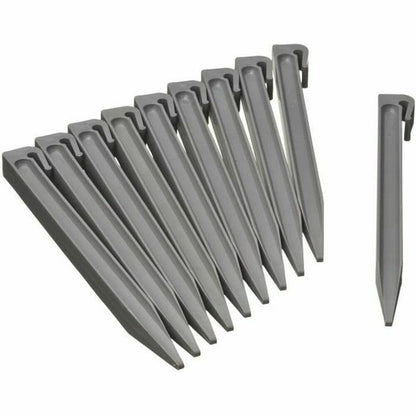 Nails for flowerbed edging Nature Grey polypropylene Plastic