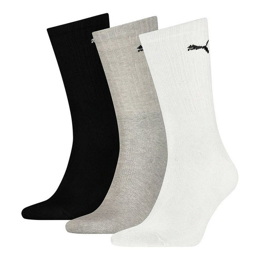 Puma White Cotton and Polyester Sports Socks (3 Pairs)