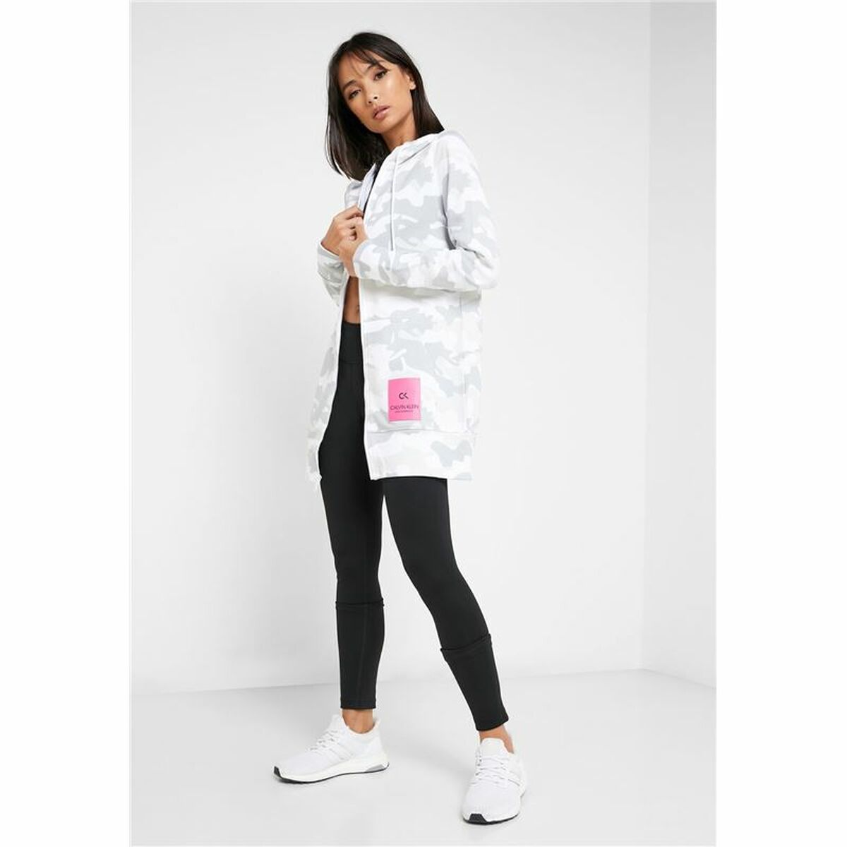 Sportjacka, Dam Calvin Klein Full Zip Vit