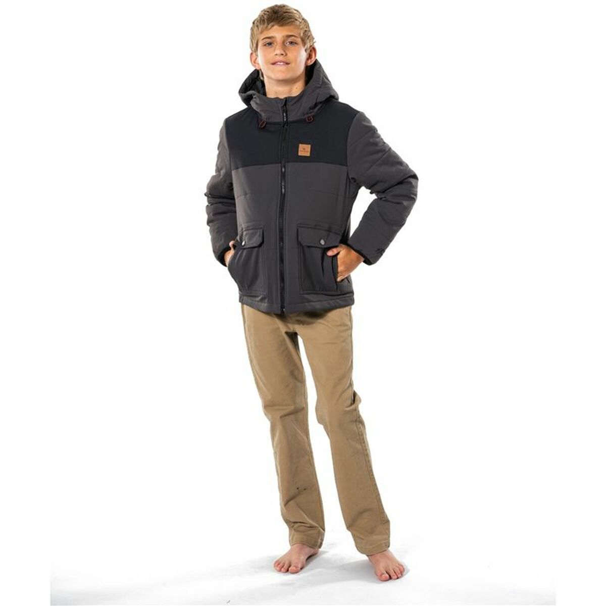 Sports Jacket, Kids Rip Curl Ridge Grey Black