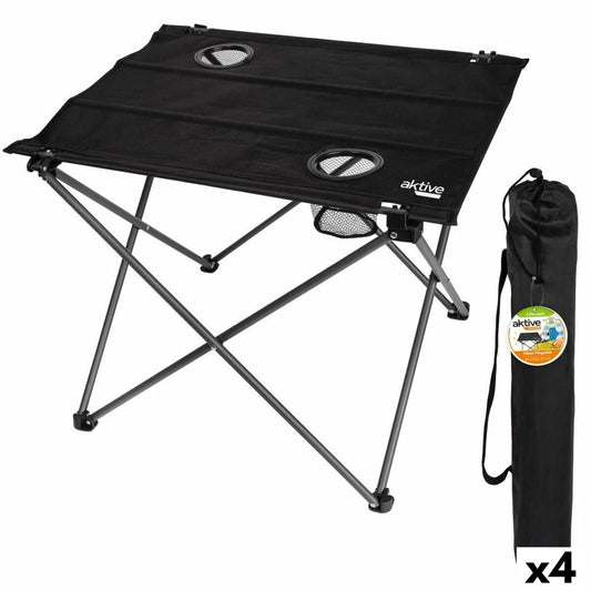 Fällbord Aktive Svart Textil 61 x 51 x 50 cm (4 antal) finns hos Aktivcamping