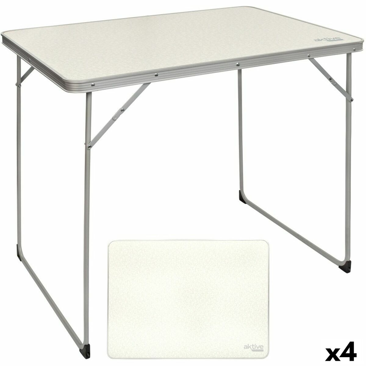 Fällbord Aktive Vit 80 x 70 x 60 cm (4 antal) finns hos Aktivcamping