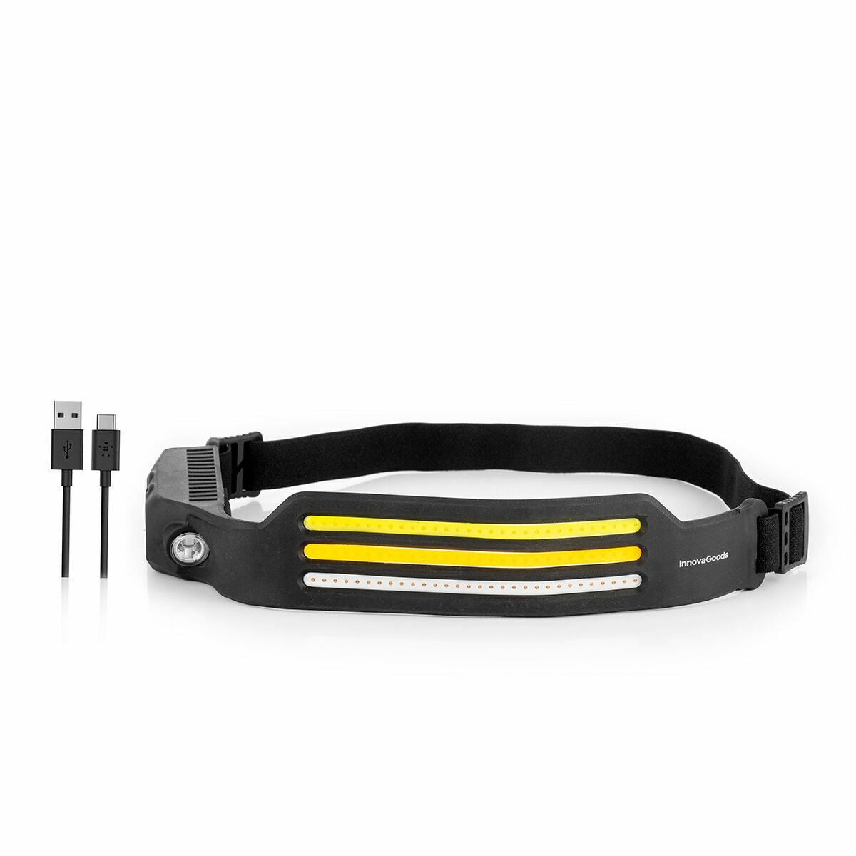 Laddningsbar och justerbar LED-pannlampa Recobright InnovaGoods finns hos Aktivcamping