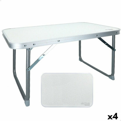 Folding table Aktive White 60 x 40 x 40 cm (4 pieces)