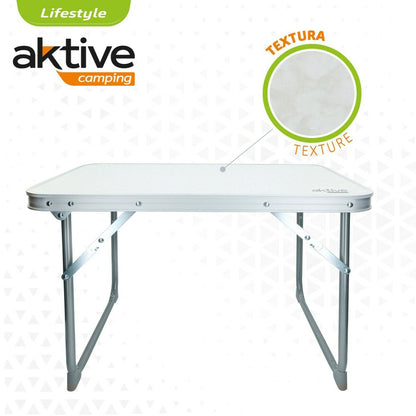 Folding table Aktive White 60 x 40 x 40 cm (4 pieces)