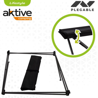 Folding table Aktive Black Textile 61 x 51 x 50 cm (4 pieces)