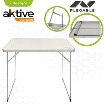 Folding table Aktive White 80 x 70 x 60 cm (4 pieces)