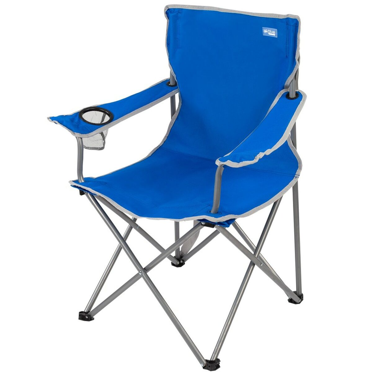 Folding camping chair Aktive Blue 45 x 82 x 47 cm (4 pieces)