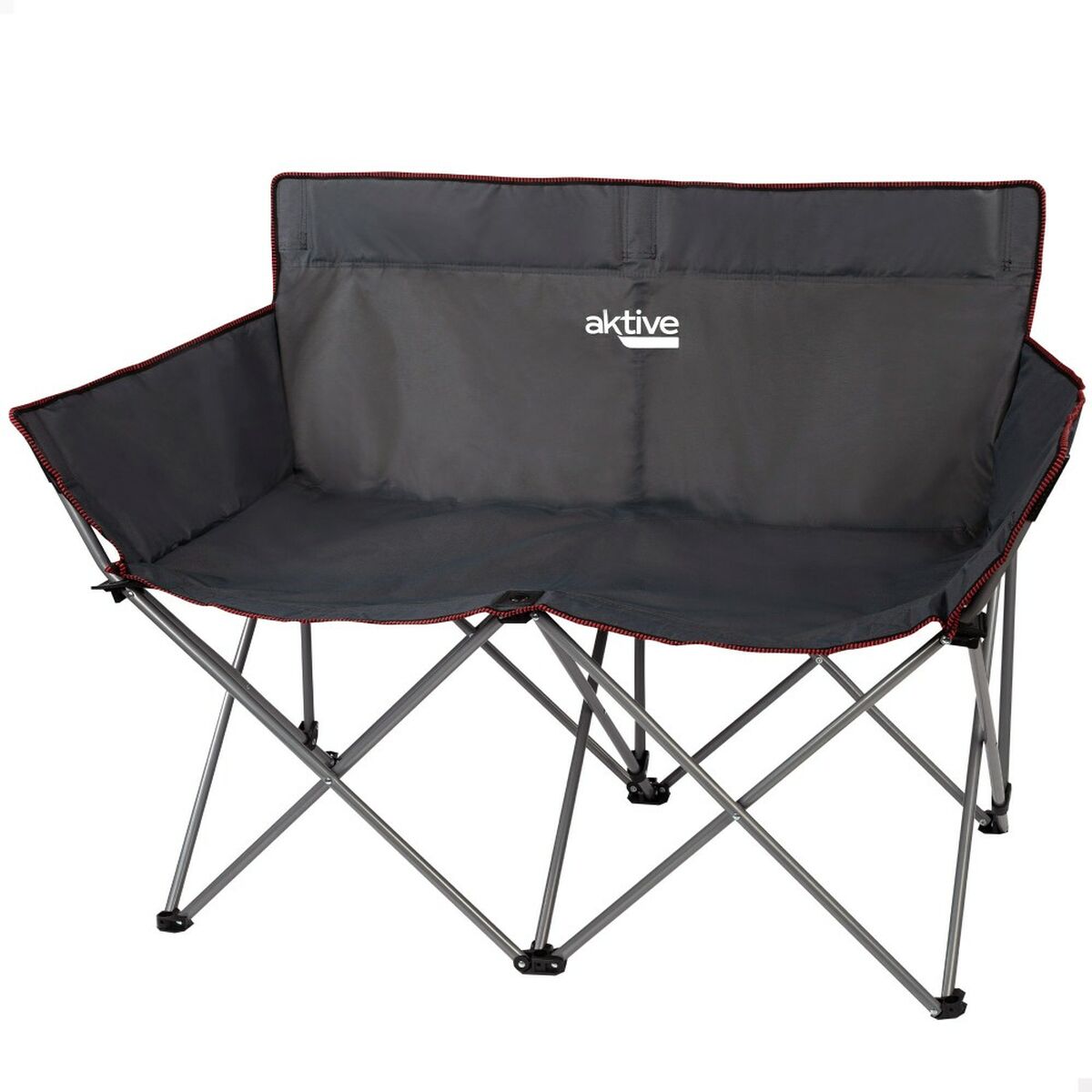 2-mans soffa Aktive Svart Hopfällbar 107 x 88 x 63 cm (set om 2st)