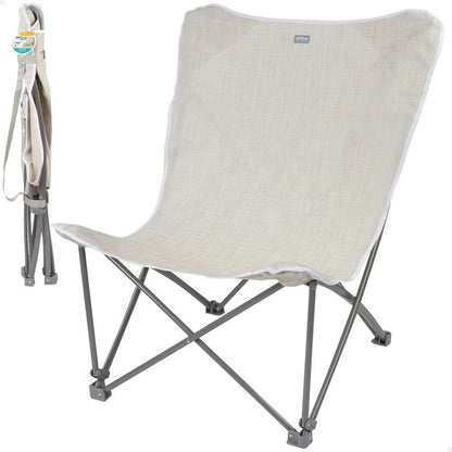 Folding camping chair Aktive Beige 78 x 90 x 76 cm (4 pieces)