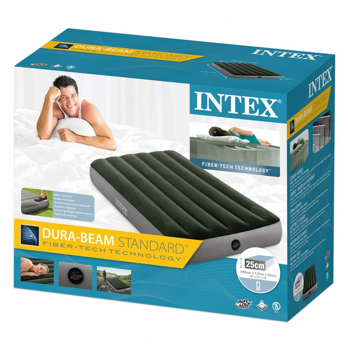 Air mattress Intex 99 x 25 x 191 cm (4 pieces)