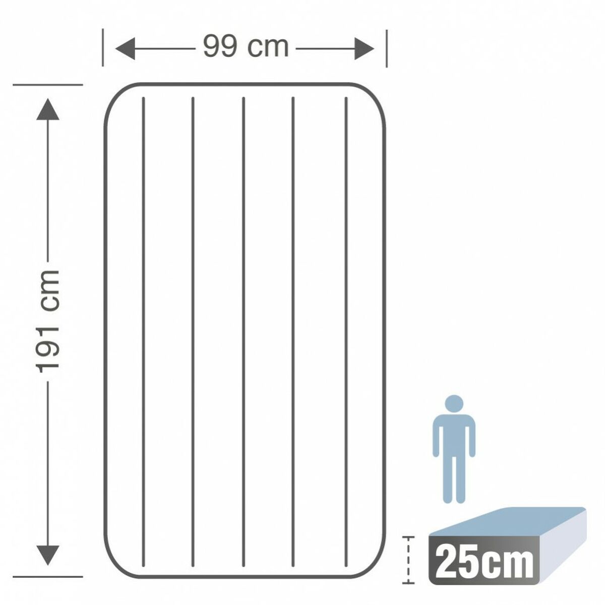 Luftmadrass Intex 99 x 25 x 191 cm (4 antal)